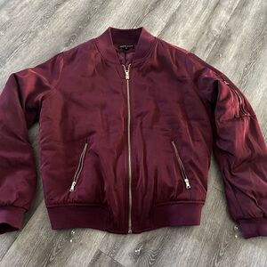 Kendall & Kylie Deep Red Bomber Jacket S